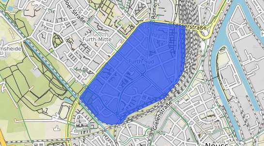 Bodenrichtwertkarte Neuss Furth S&uuml;d